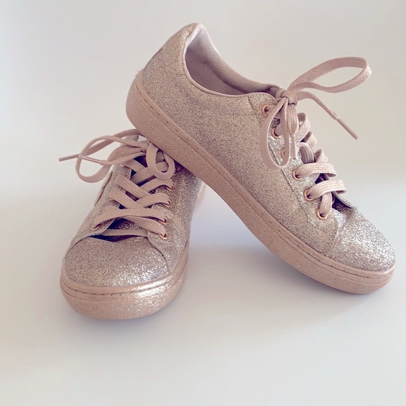 Shoes - Sketchers Shoes Rose Gold Sparkle Sneakers